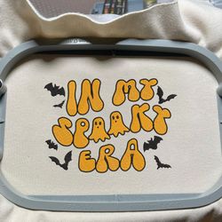 spooky halloween embroidery file, in my spooky area embroidery design, stay pooky embroidery machine design