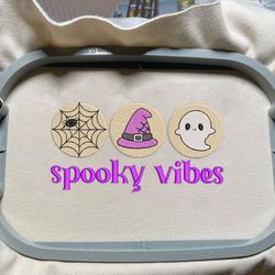 stay spooky halloween embroidery design, sugar cookie embroidery machine design,  spooky cookie embroidery design