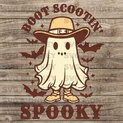boot scoot spooky svg, png dxf files, instant download for cricut, western ghost svg, cowboy ghost svg svg eps dxf png