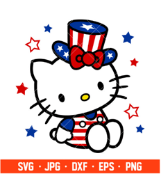 patriotic kitty svg free svg daily freebies svg cricut silhouette vector cut file