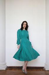 emerald green dress