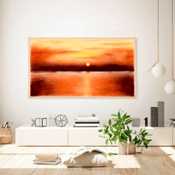 samsung frame tv art abstract sunset tv wall art abstract modern paint wall art digital art