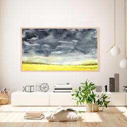 samsung frame tv art abstract field thunderstorm tv wall art abstract modern paint wall art digital art