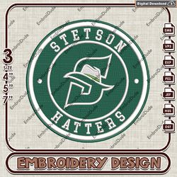 ncaa logo embroidery files, ncaa stetson hatters, stetson hatters embroidery designs, machine embroidery designs