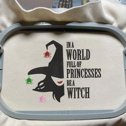 be a witch embroidery machine design, horror witch embroidery file, witches halloween embroidery, embroidery pattern