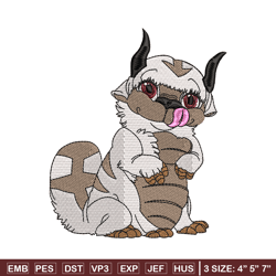 appa avatar embroidery design, avatar embroidery, embroidery file, cartoon design, cartoon shirt, digital download