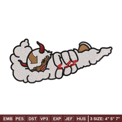 appa x nike embroidery design, avatar cartoon embroidery, nike design, logo shirt, cartoon shirt, digital download