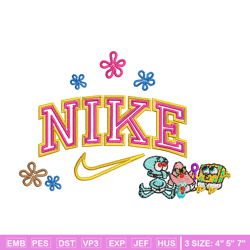 nike spongebob embroidery design, spongebob embroidery, nike design, embroidery shirt, embroidery file, digital download