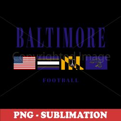 vintage baltimore football flag - high-quality png digital download for sublimation