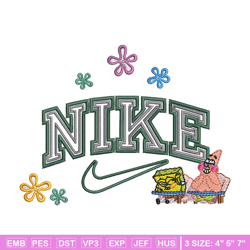 nike spongebob embroidery design, spongebob embroidery, nike design, embroidery shirt, embroidery file,digital download