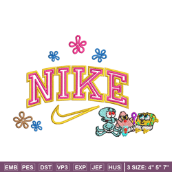 nike spongebob embroidery design, spongebob embroidery, nike design, embroidery shirt, embroidery file, digital download