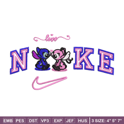 nike stitch couple embroidery design, stitch embroidery, nike design, embroidery file,embroidery shirt, digital download