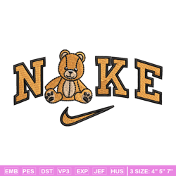 nike teddy bear embroidery design, bear embroidery, nike design,embroidery file,embroidery shirt,digital download