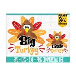 big turkey svg,tle brother cut files,little turkey svg,thanksgiving png,little kids svg, baby clipart,autumn baby clipar