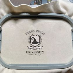 hocus pocus university embroidery, happy halloween embroidery, hocus pocus embroidery, switch hat embroidery, sanderson embroidery