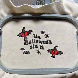 un halloween sin ti embroidery, un verano sin ti embroidery, bad bunny embroidery, bad bunny halloween, benito embroidery