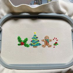 merry christmas 2023 embroidery machine design, funny xmas characters embroidery machine design, cute hand drawn xmas embroidery file