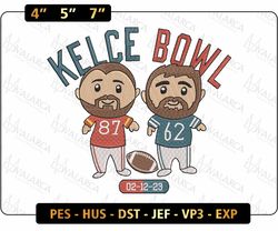 87 KELCE VS BOWL 62 Embroidery Design, NFL Super Bowl LVII Football Logo Embroidery Design, Famous Football Team Embroidery Design, Football Embroidery Design, Pes, Dst, Jef, Files