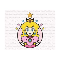 Retro Princess PNG, Peach Png, Princess Png, Magical Kingdom Png, Gift for Kids, Princess Shirt Design, Princess Sublima