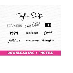 taylor's version album names svg, taylor's eras svg, the eras tour svg, taylor's album titles svg, png svg files for pri