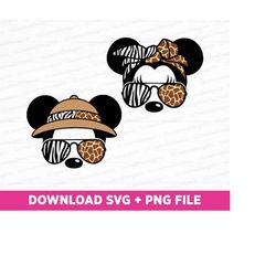 bundle safari trip svg, mouse head safari tour svg, family trip svg, couple trip svg, animal kingdom svg, vacay mode, pn