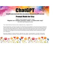 chatgpt etsy shop listing generator openai ai chat gpt prompt for etsy seo and accuracy in your listing data.