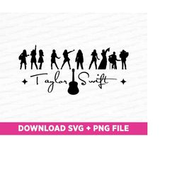 taylor's silhouettes svg, taylor's version svg, taylor's eras svg, taylor's guitar svg, png svg files for print and cut,