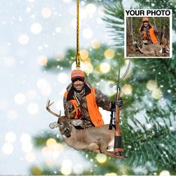 hunting ornament, custom photo hunting ornament