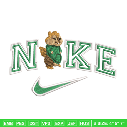 nike x squirrel embroidery design, squirrel embroidery, nike design, embroidery shirt, embroidery file,digital download