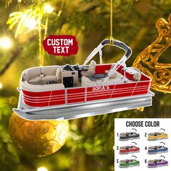 personalized pontoon ornament boat ornament tree hanging decor christmas acrylic