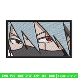 kakashi hatake embroidery design, naruto embroidery, anime design, embroidery file, anime shirt, digital download