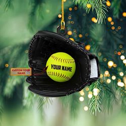 softball gloves ornament custom, softbal ornament