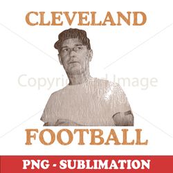 cleveland football sublimation png - retro truck stop - vintage souvenir