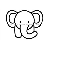 elephant clipart image digital, elephant silhouette, elephant png image, elephant for printing, animal clipart