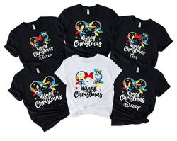 Custom Disney Christmas Lights Tshirt, Mickey Minnie Christmas Shirt, Disney Christmas Lights Shirts, Disney Family Chri