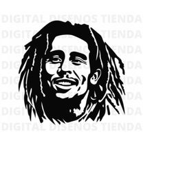 bob marley svg, bob marley silhouette svg design, bob marley design