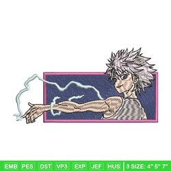 killua lightning embroidery design, hunter x hunterr embroidery, embroidery file, anime design, digital download