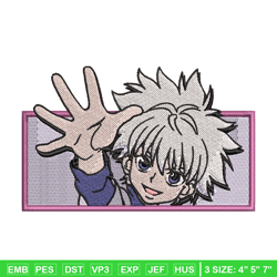 killua nike embroidery design, hunter x hunter embroidery, nike design, logo shirt, anime shirt, digital download