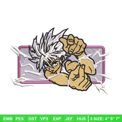 killua zoldyck embroidery design, hunter x hunter embroidery, anime design, anime shirt, digital download