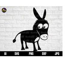 funny donkey svg, donkey head svg, donkey svg, donkey clipart svg, donkey funny farm animal clipart, instant download, s