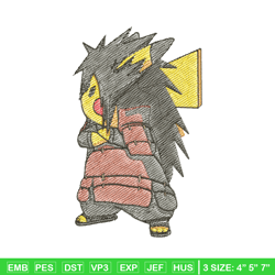 pikachu madara embroidery design, pokemon embroidery, anime design, embroidery file, digital download, embroidery shirt