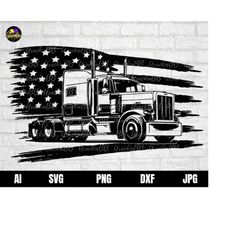 us semi truck svg, truck svg, semi truck svg, us truck driver svg, truck svg, usa truck driver svg, semi truck with flag