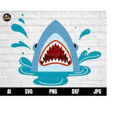 shark head svg, shark in the ocean svg, shark svg, shark silhouette, shark clipart, shark face svg, shark coming out svg