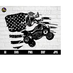 us atv svg file, atv offroad svg, atv svg, usa flag atv svg file, atv clip art, quad riding svg, four wheeler svg