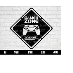 game zone wall room or doors gamer loading decor cricut cut file, svg for cricut, instant download, svg, png, ai, dxf