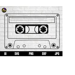 cassette tape svg, audio cassette tape svg, cassette tape outline svg, audio tape svg, cassette tape clipart, music tape