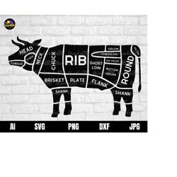 beef cuts svg, beef cattle cuts svg, butcher svg, chart cuts of meat beef cow svg, steak grill svg, cow butcher meat svg
