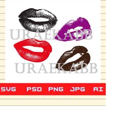 lips svg, lips file bundle svg, kiss, bleeding lips, biting lips, dripping lips, lip, makeup silhouette png,ai, digital