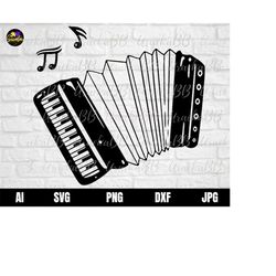 accordion svg, accordion clipart, accordion files for cricut, accordion svg files for cricut, instant download, svg, png