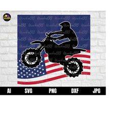 motocross svg, dirt bike american flag svg, dirt bike tshirt svg, motocross rider svg instant download, svg, png, ai, dx